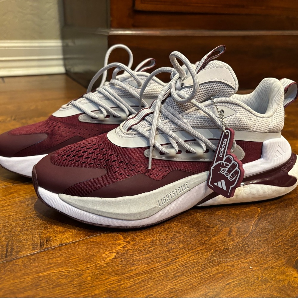 New Texas A&M Adidas Alpha Boost Sz 6.5